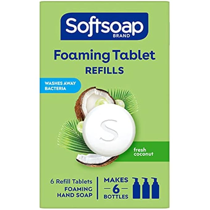Softsoap PROPOSED VALUE: FOAMING HAND SOAP TABLETS, REFILL TABLETS, FRESH COCONUT, 6 COUNT - Image 1